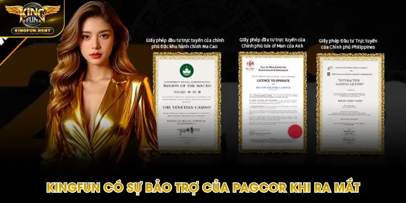 PAGCOR là nơi đầu tiên cấp phép cho sân chơi